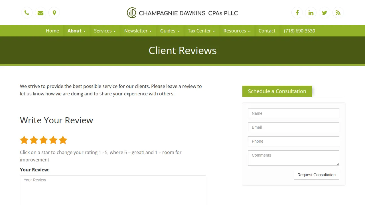 Champagnie Dawkins CPA's PLLC page