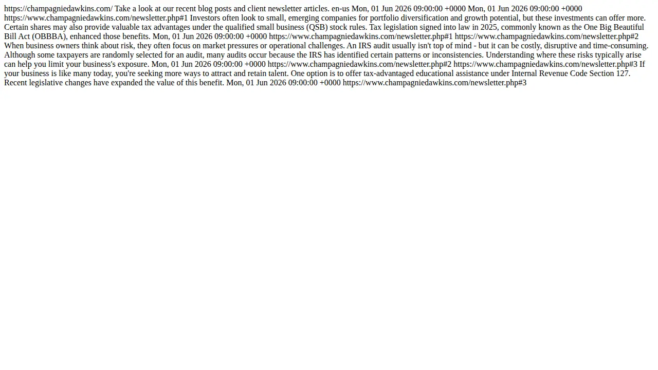 Champagnie Dawkins CPA's PLLC page