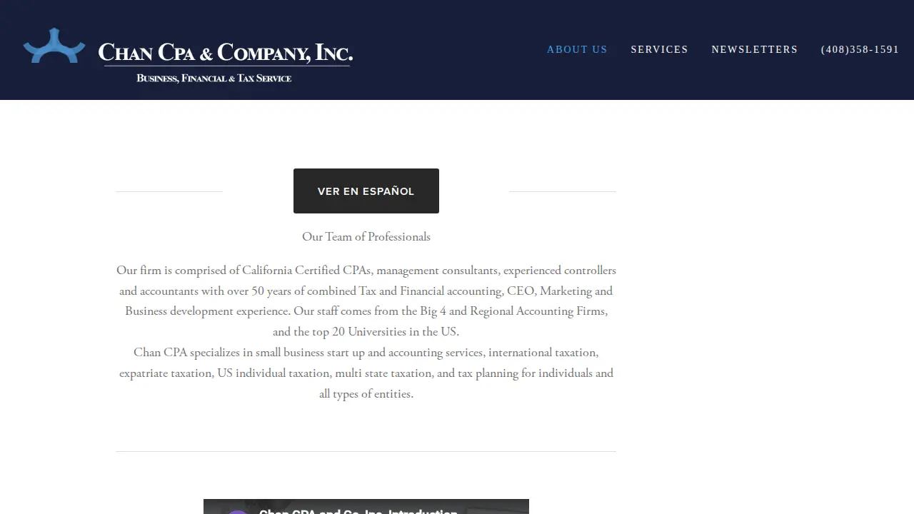 Chan CPA & Company, Inc. page