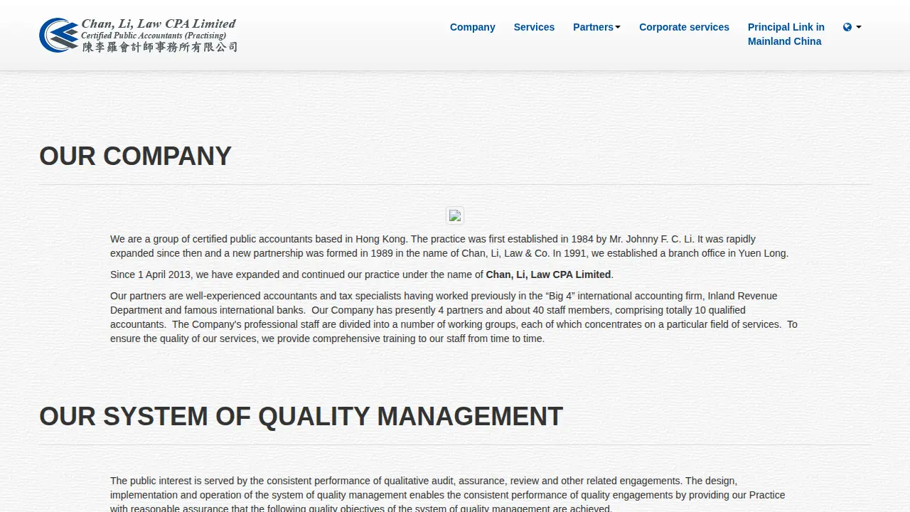 Chan, Li, Law & Co. page