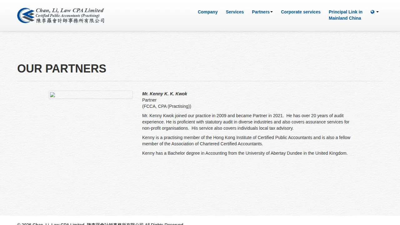 Chan, Li, Law & Co. page