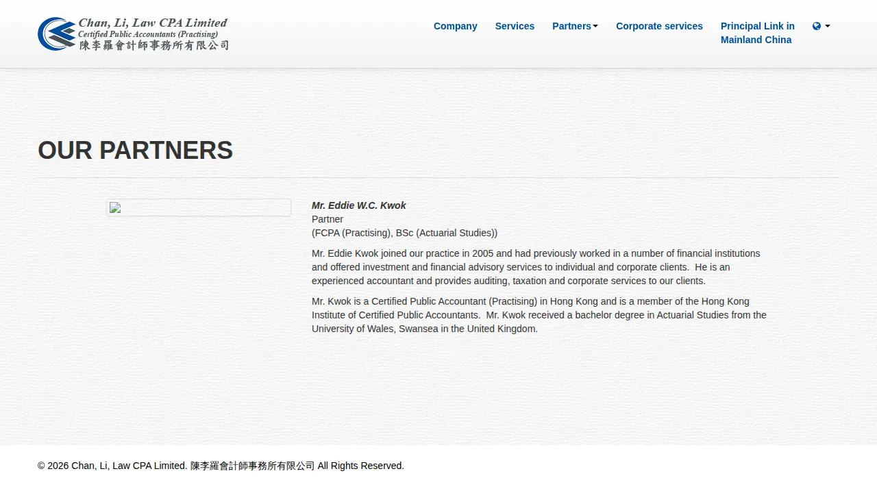 Chan, Li, Law & Co. page