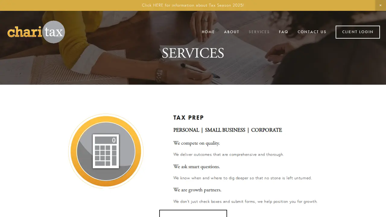 Charitax LLC page