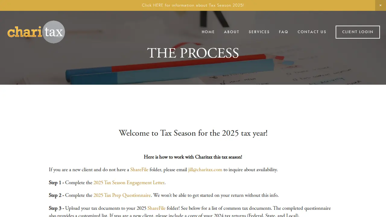 Charitax LLC page