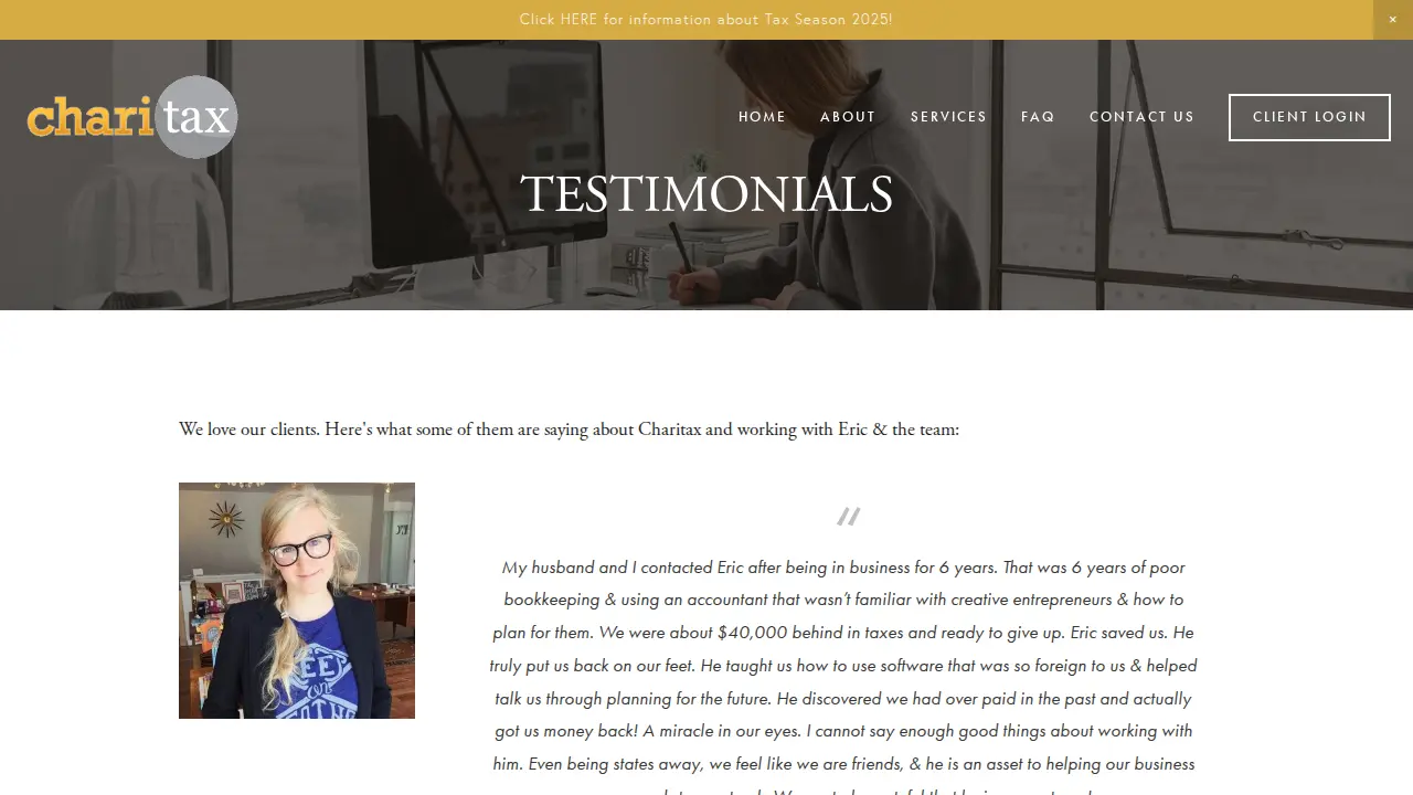 Charitax LLC page