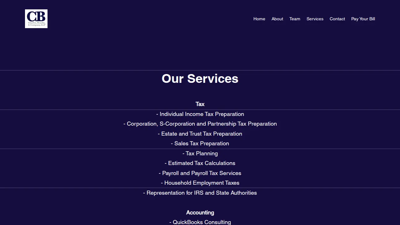 Charles Boudin & Co LLP page
