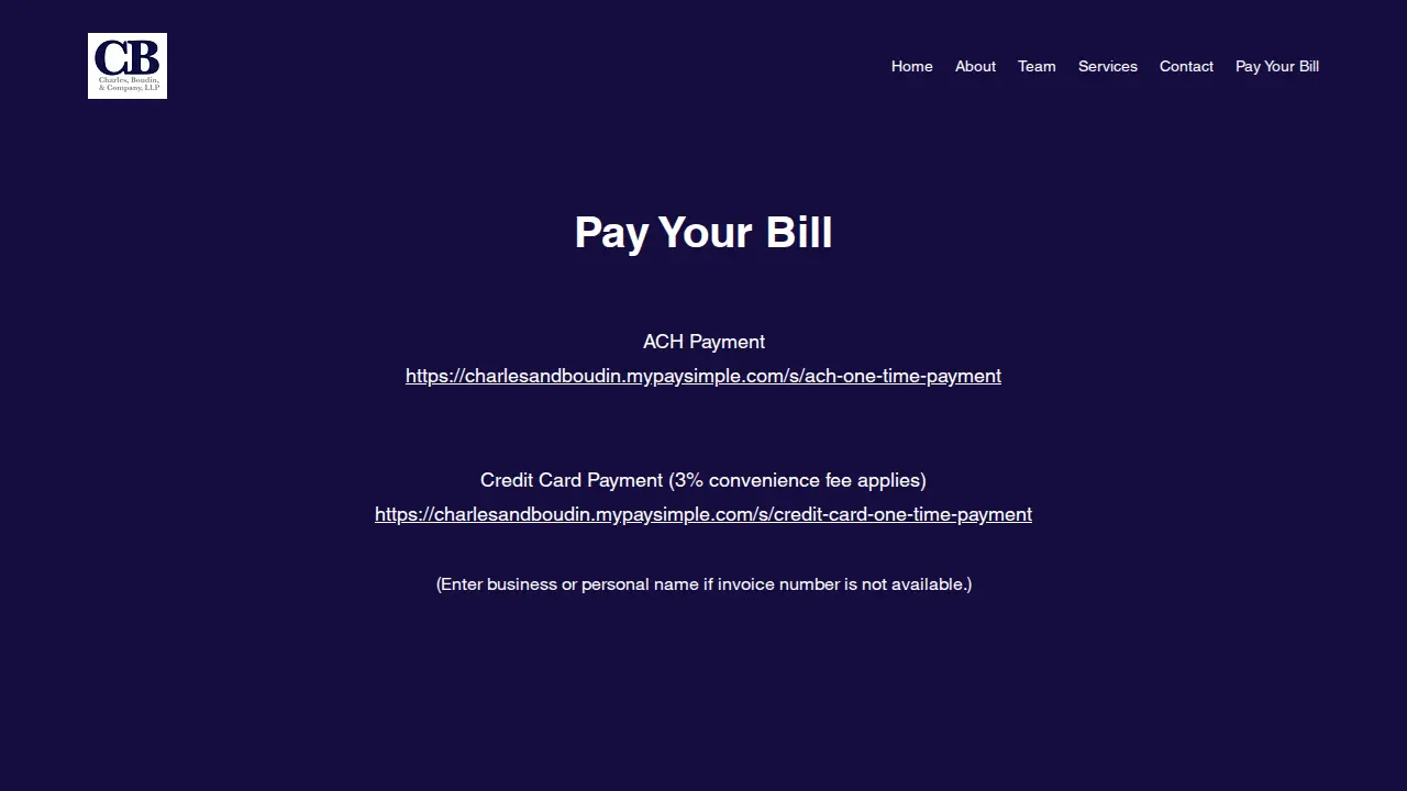 Charles Boudin & Co LLP page