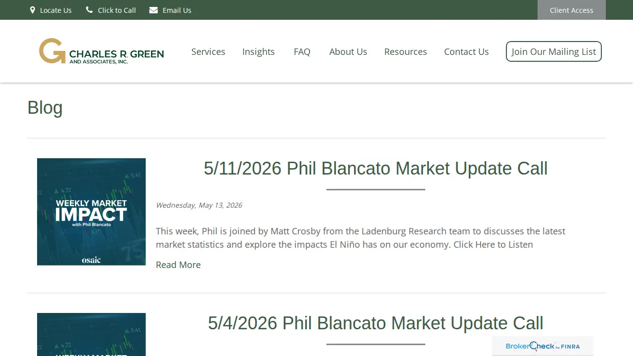Charles R. Green & Associates, Inc. page