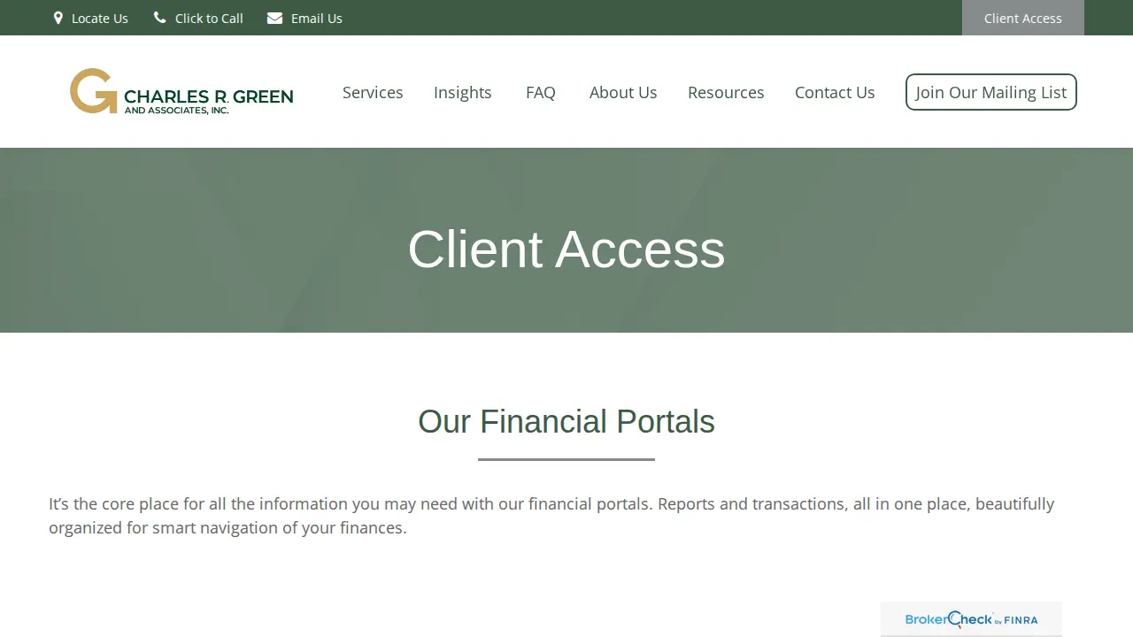 Charles R. Green & Associates, Inc. page