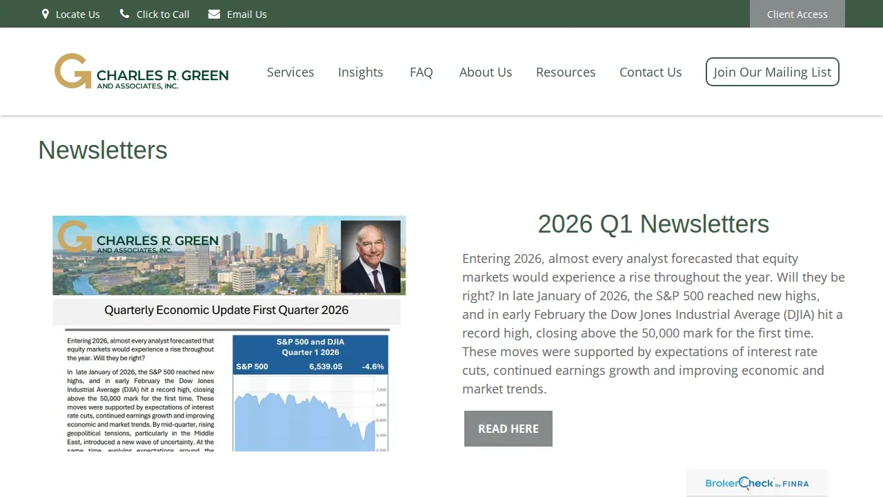 Charles R. Green & Associates, Inc. page