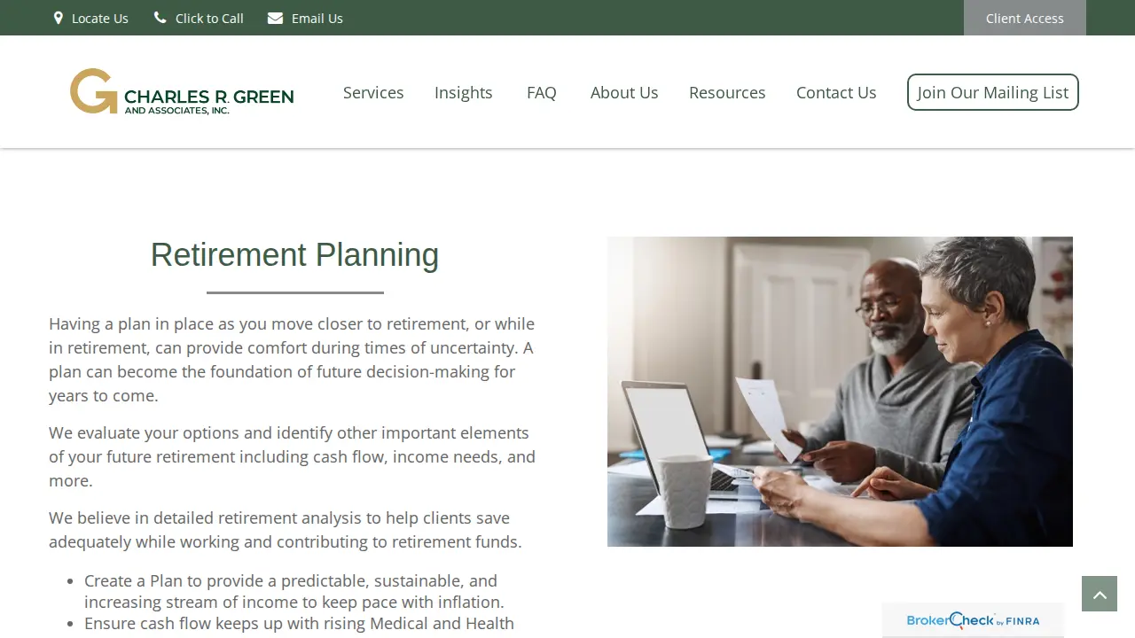 Charles R. Green & Associates, Inc. page