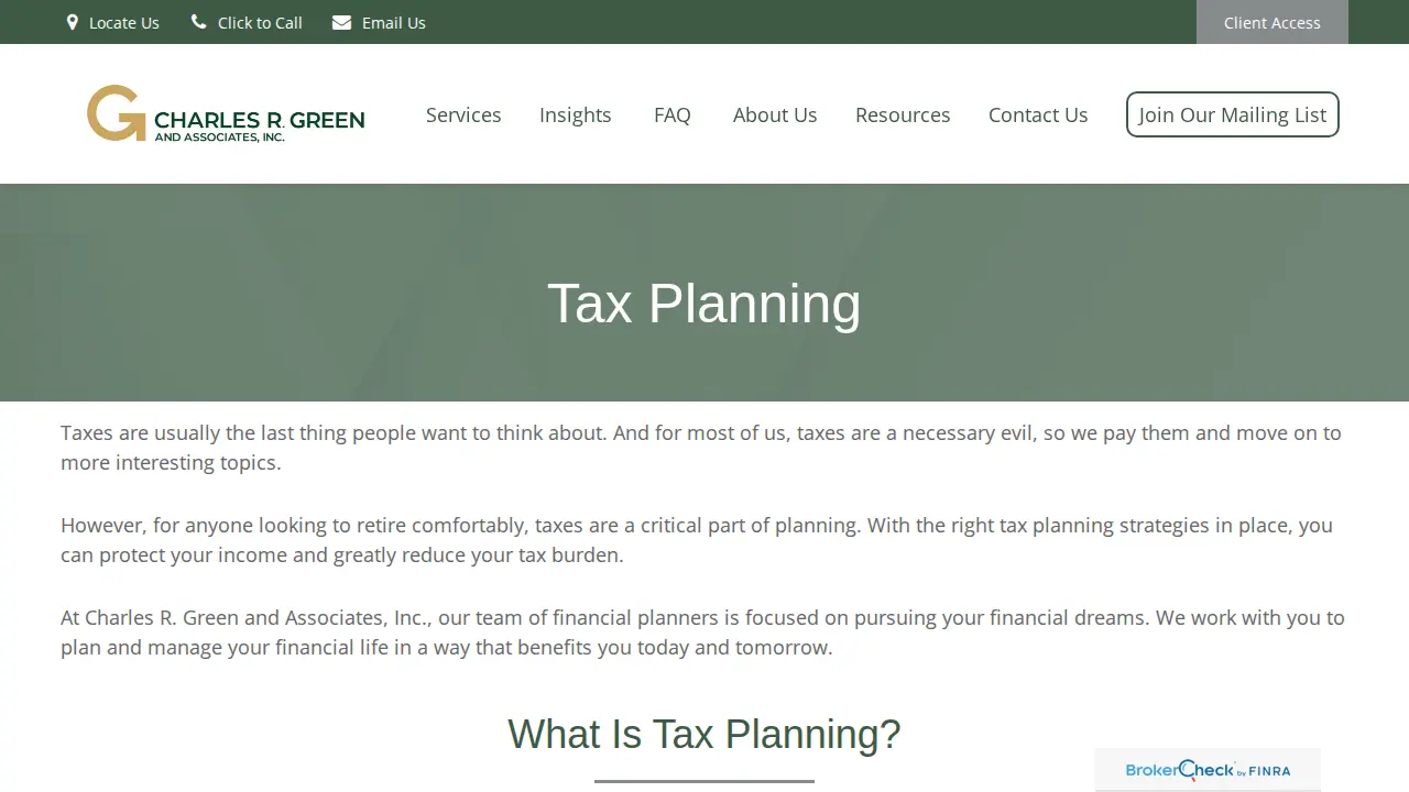 Charles R. Green & Associates, Inc. page
