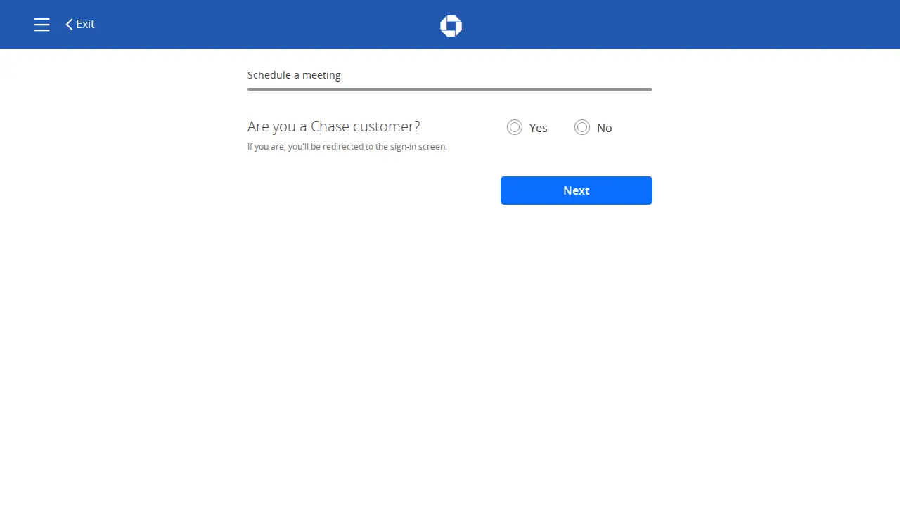 Chase Bank page