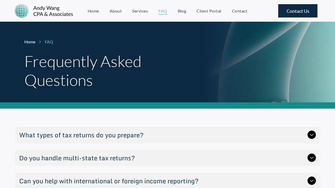 Andy Wang CPA & Associates Inc page