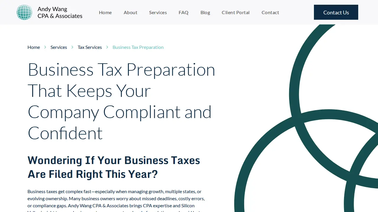 Andy Wang CPA & Associates Inc page