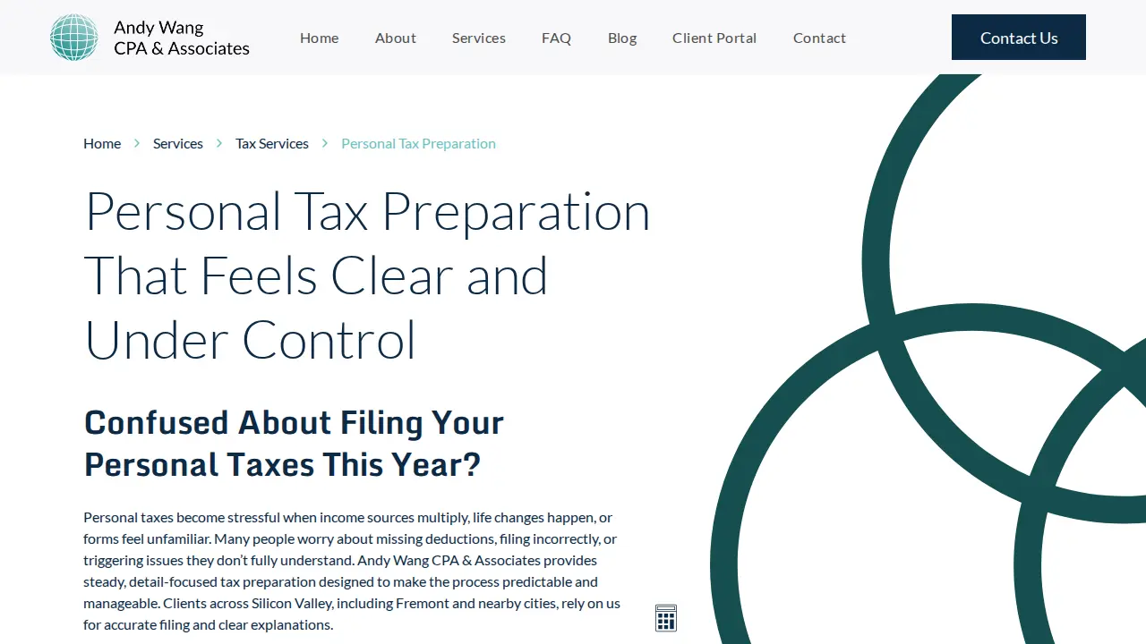 Andy Wang CPA & Associates Inc page
