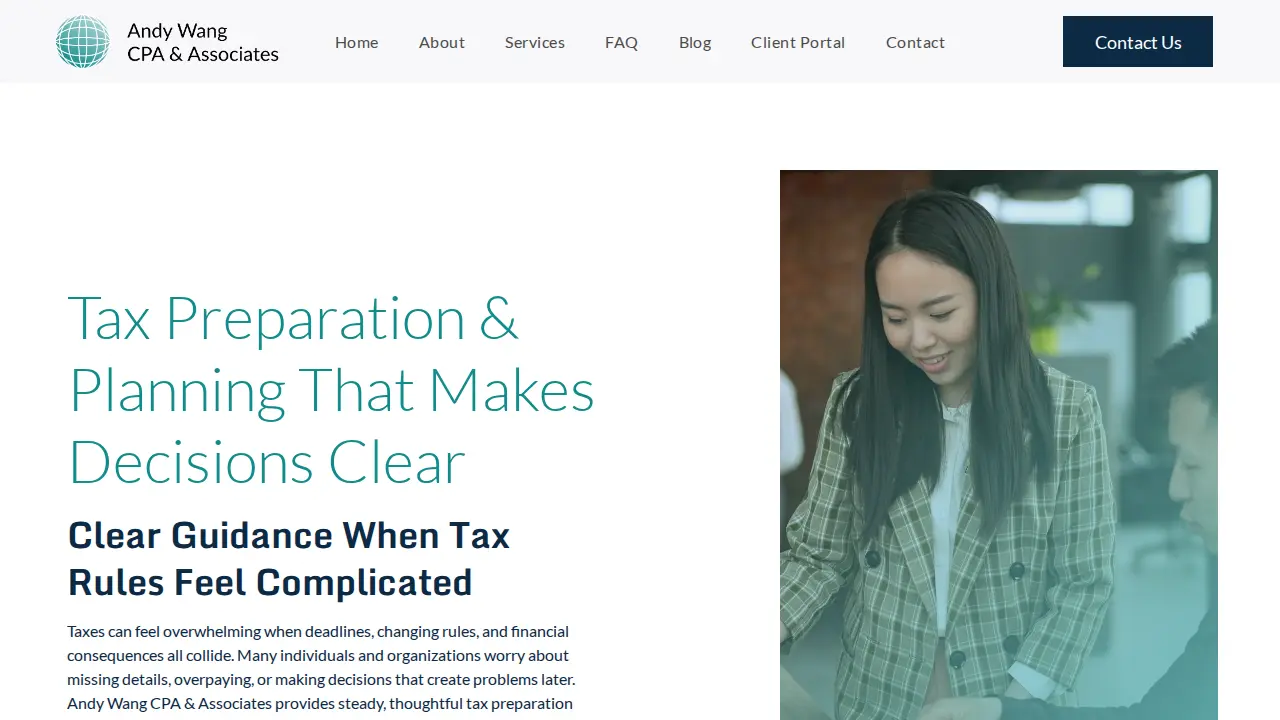 Andy Wang CPA & Associates Inc page
