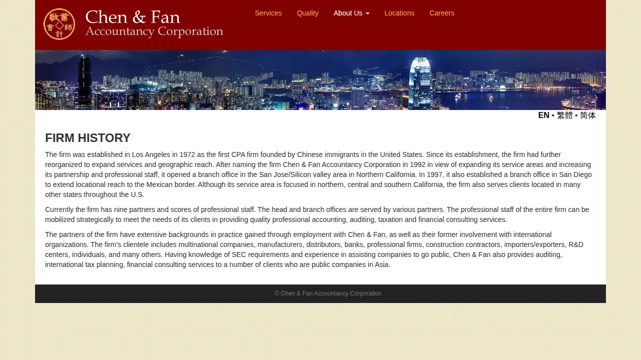 Chen & Fan Accountancy Corporation page