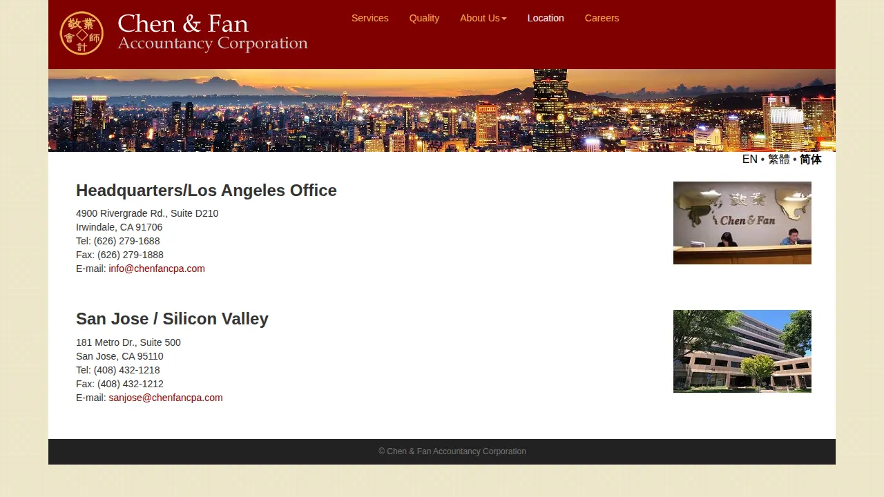 Chen & Fan Accountancy Corporation page