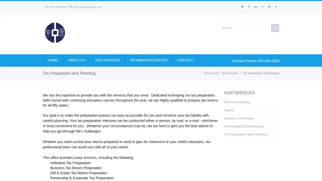 Chen Tax & Accounting Inc page