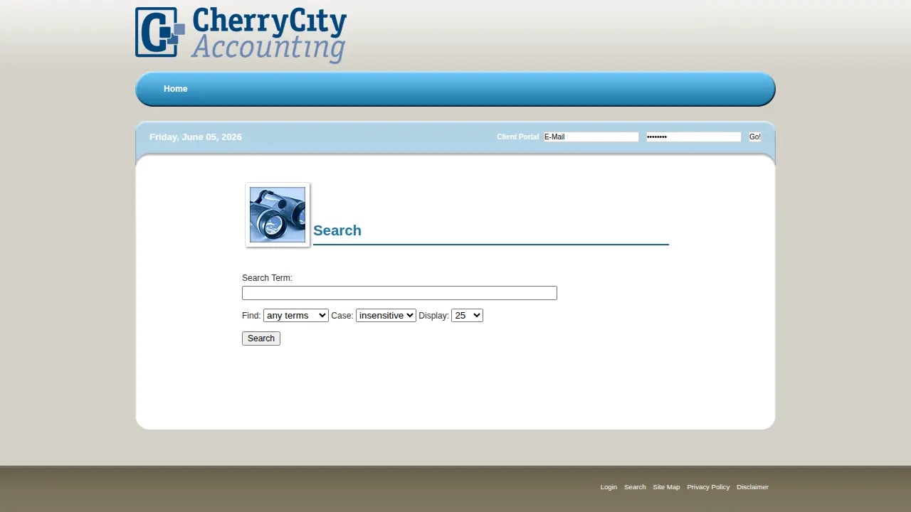 Cherry City Accounting page
