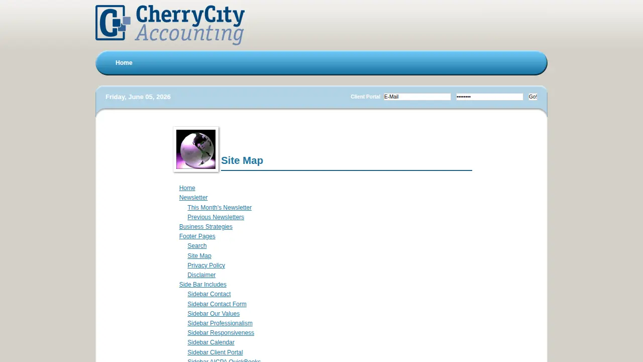 Cherry City Accounting page