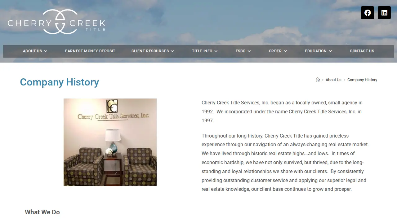 Cherry Creek Title Services, Inc. page