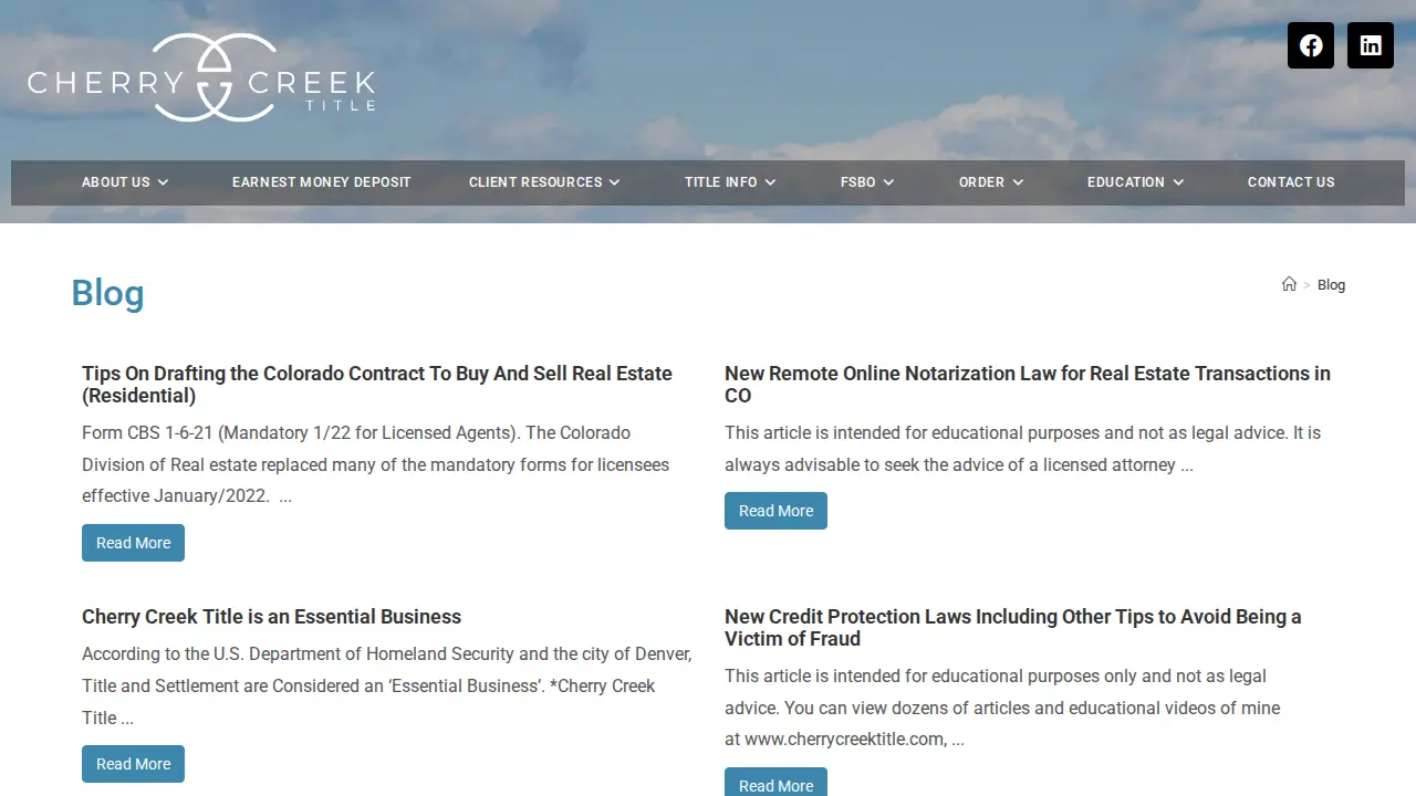 Cherry Creek Title Services, Inc. page