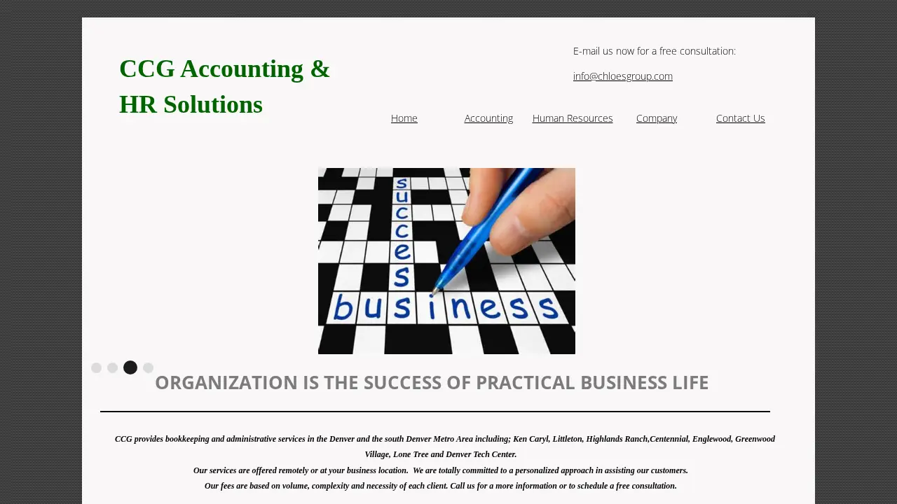 CCG Accounting & HR Solutions page