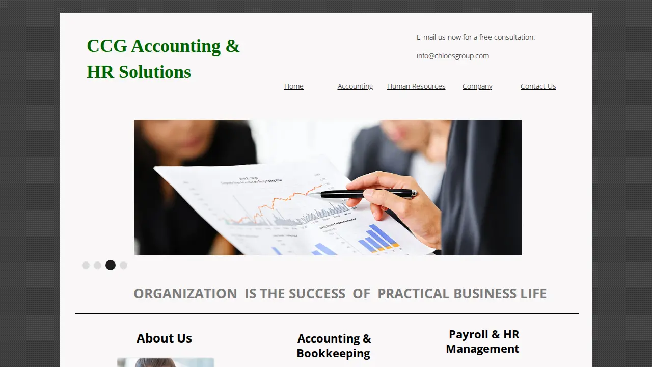 CCG Accounting & HR Solutions page