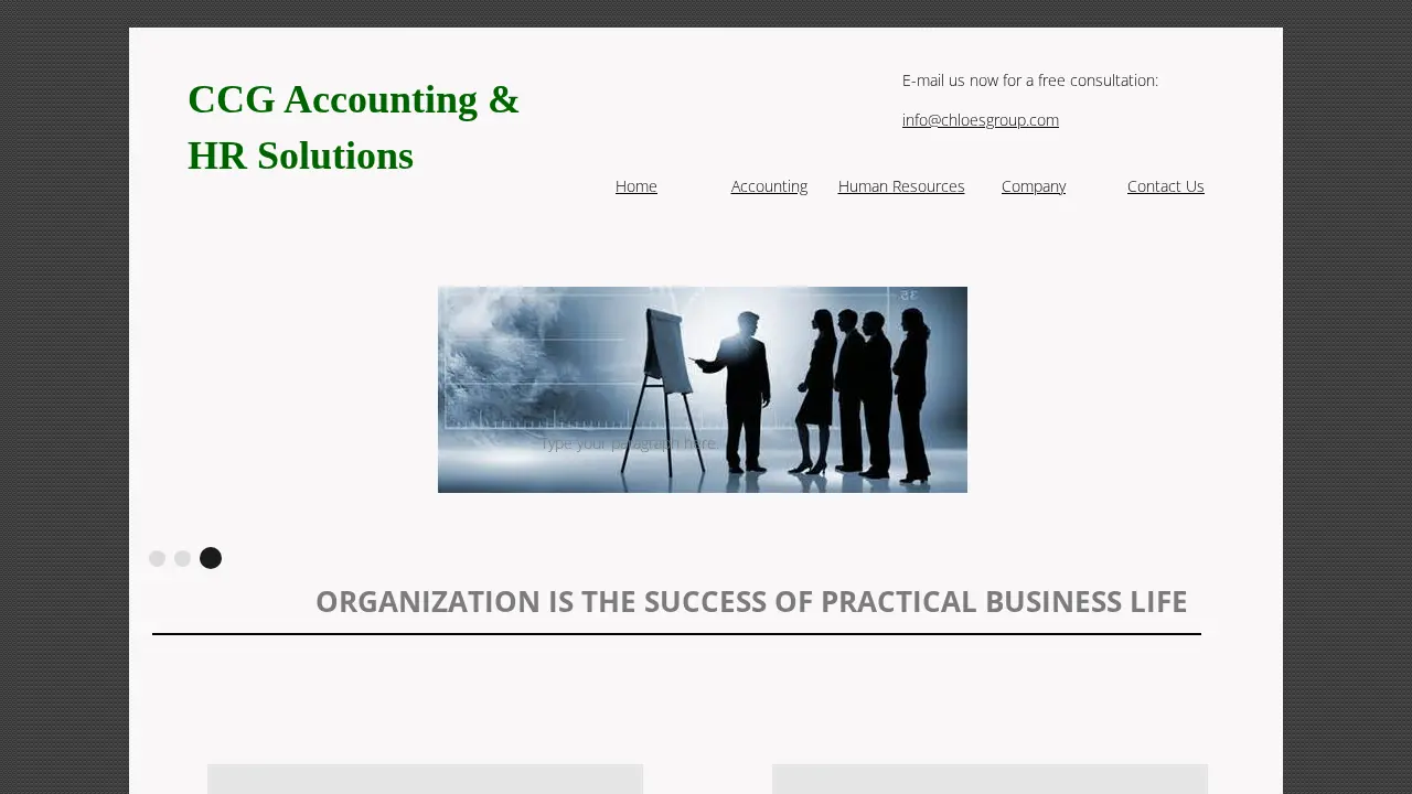 CCG Accounting & HR Solutions page