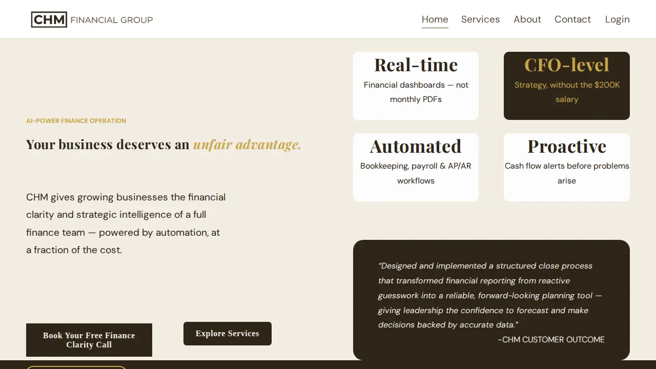 CHM Financial Group website
