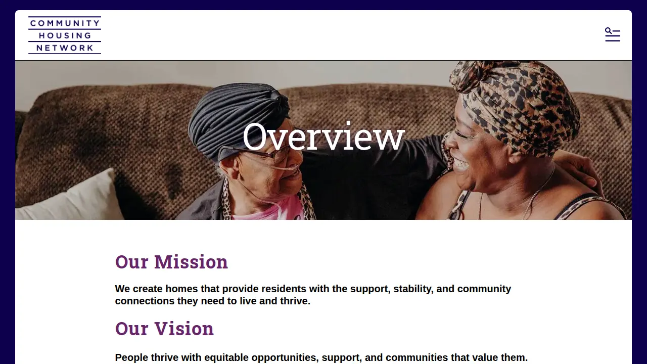 Community Housing Network page