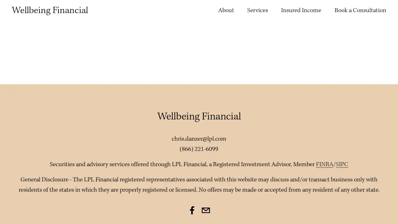 Wellbeing Financial page