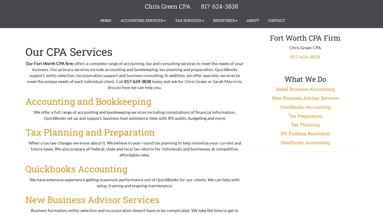 Green Chris S CPA page