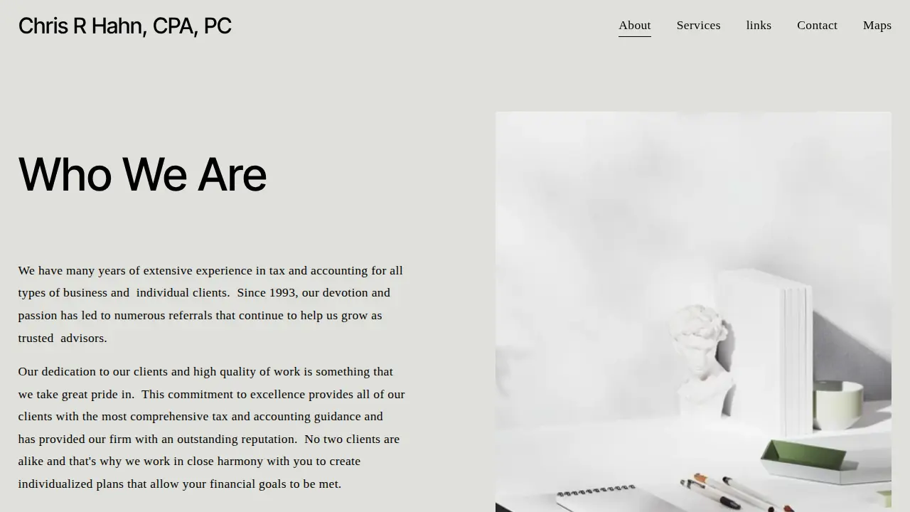 Chris R Hahn, CPA, PC page
