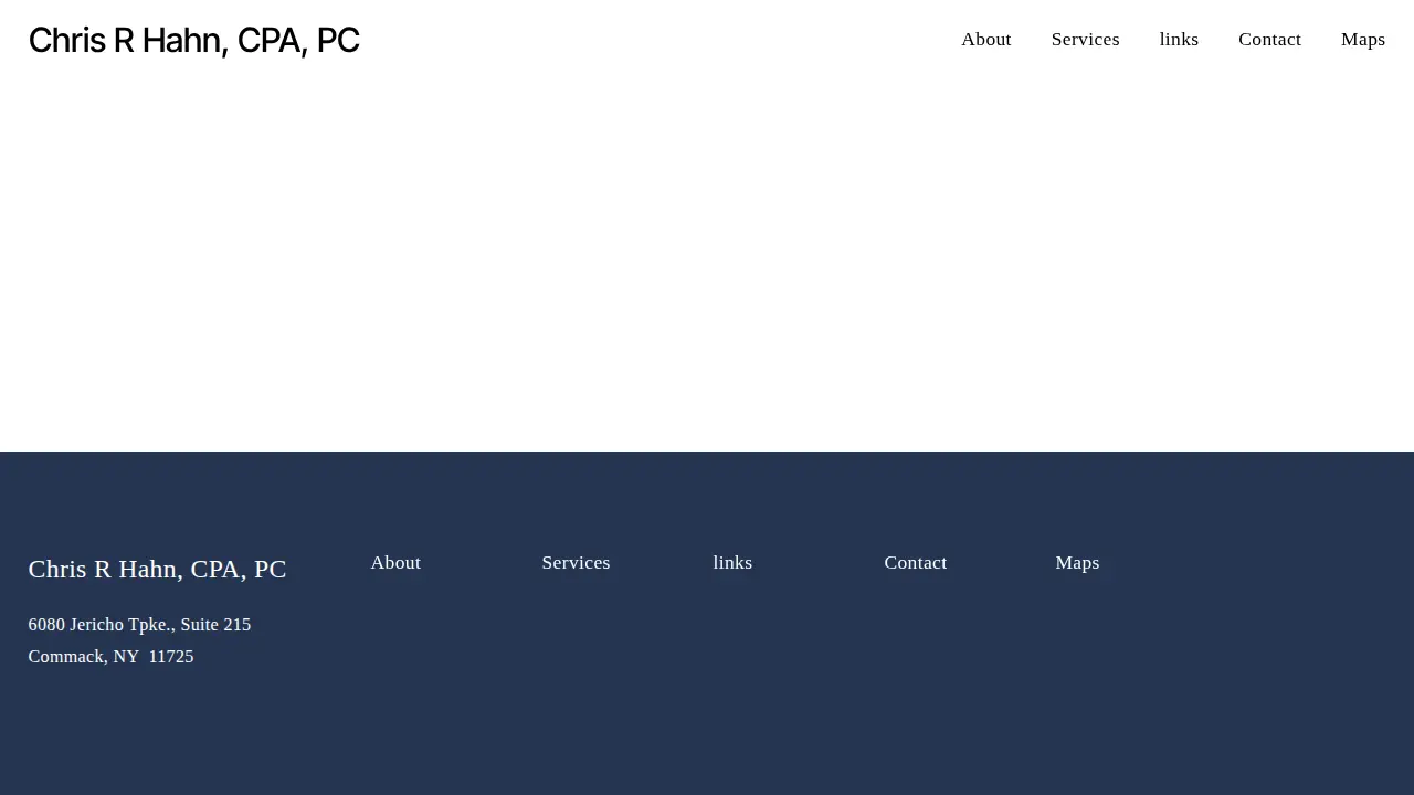 Chris R Hahn, CPA, PC page