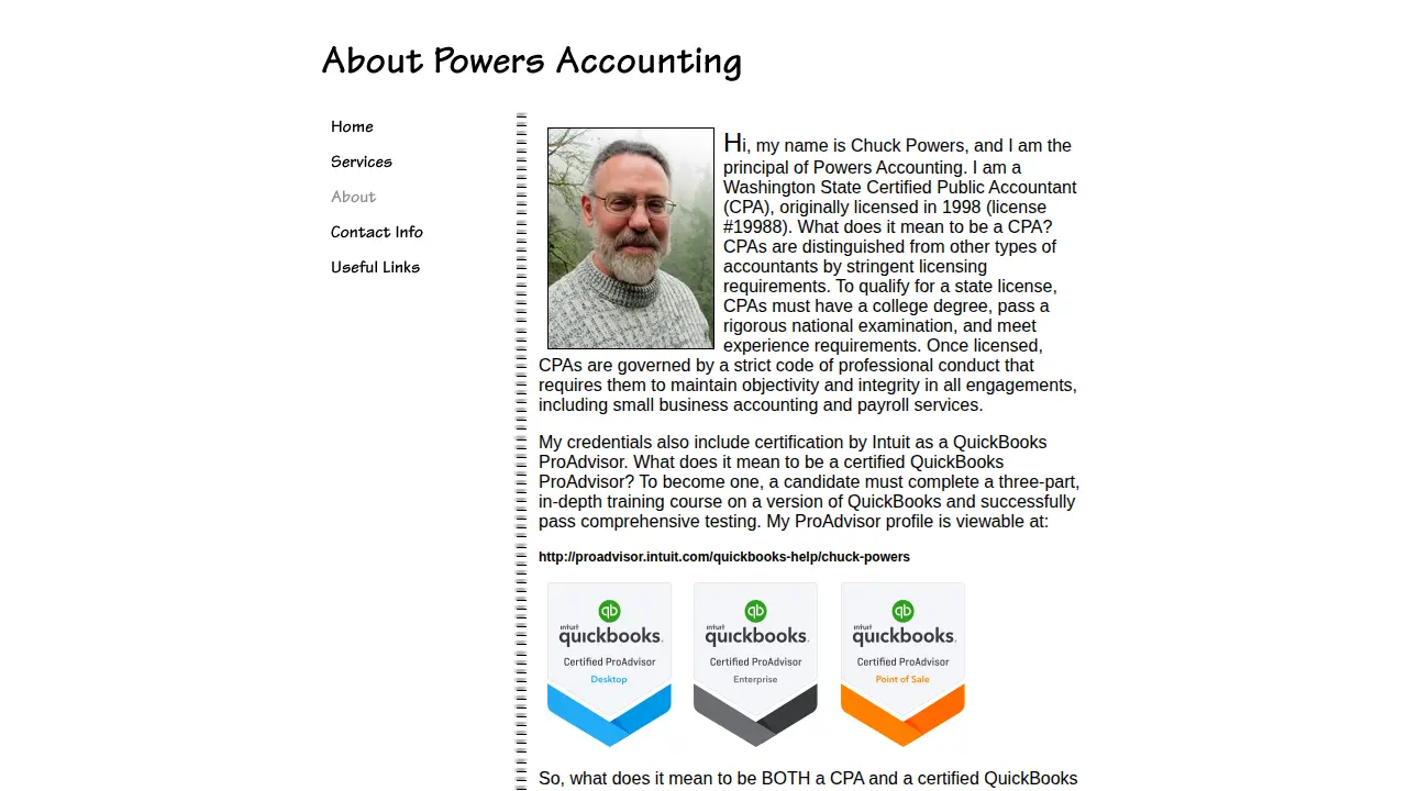 Powers Accounting page