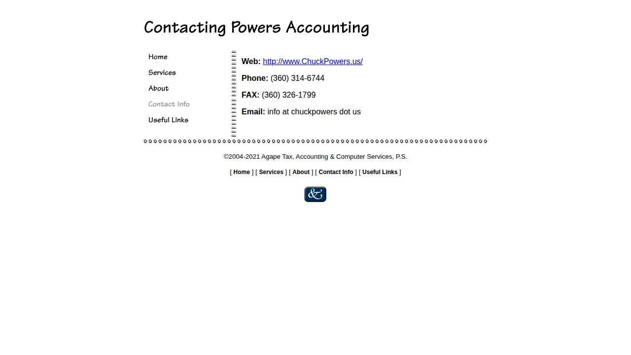 Powers Accounting page