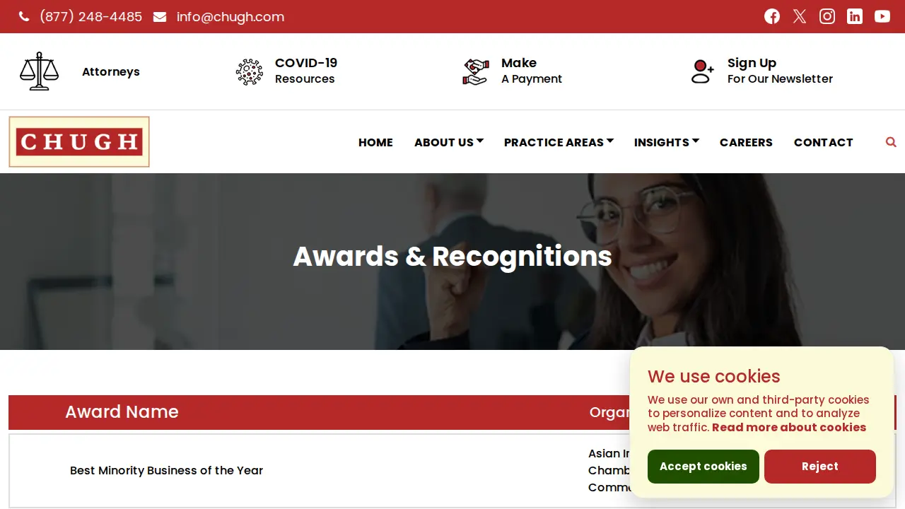 Chugh, LLP - Attorneys & CPAs page