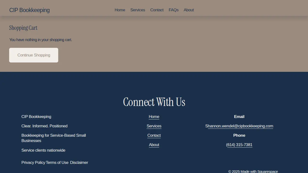 CIP Bookkeeping LLC page