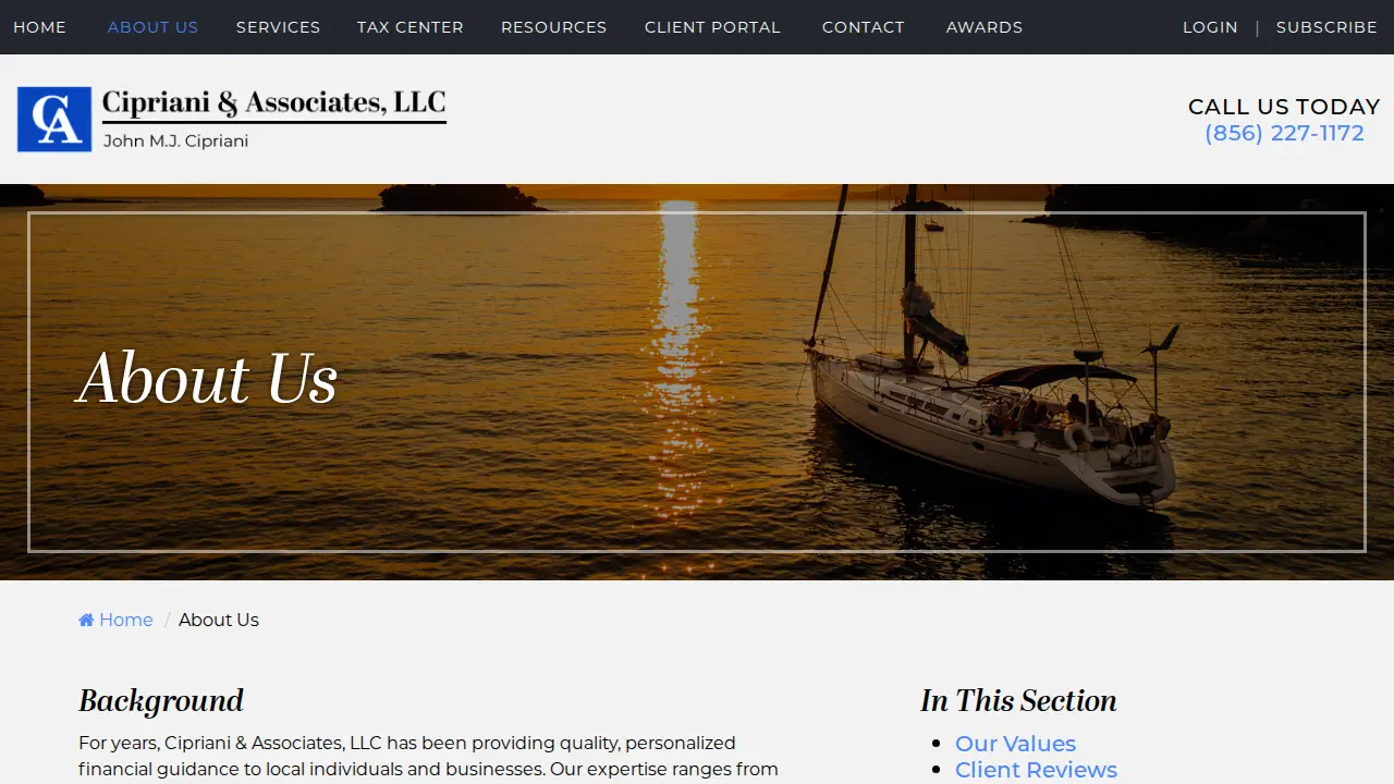 John M.J. Cipriani, CPA page