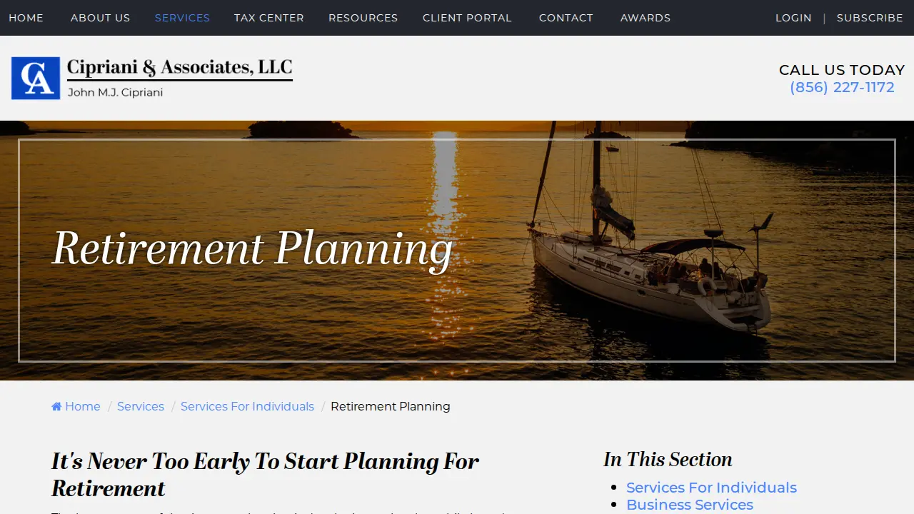 John M.J. Cipriani, CPA page