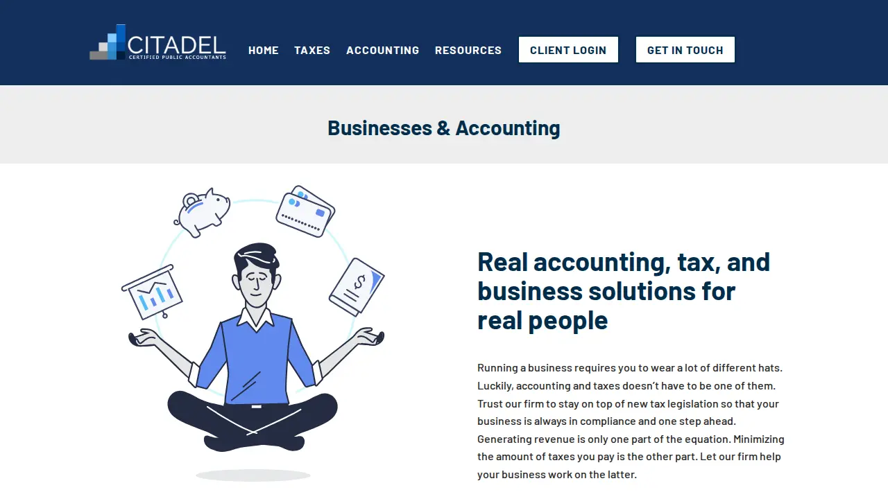 Citadel CPA Group LLC page
