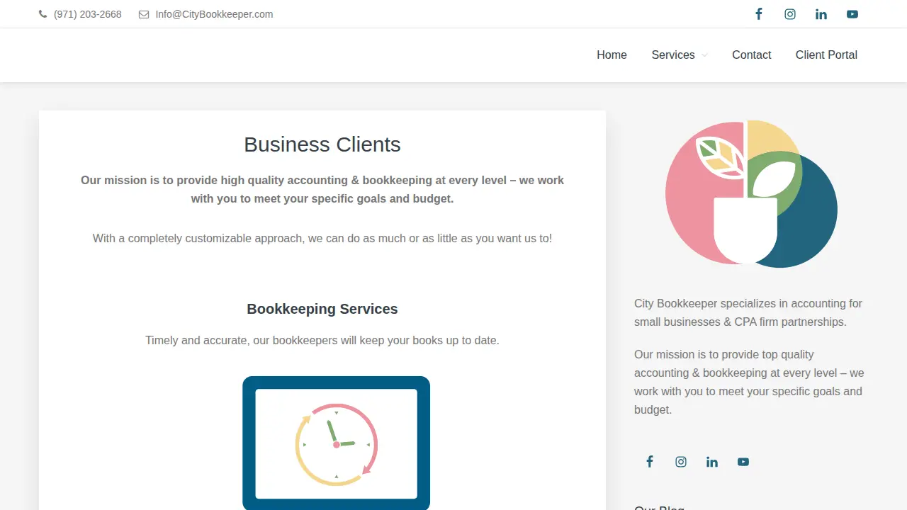 City Bookkeeper page