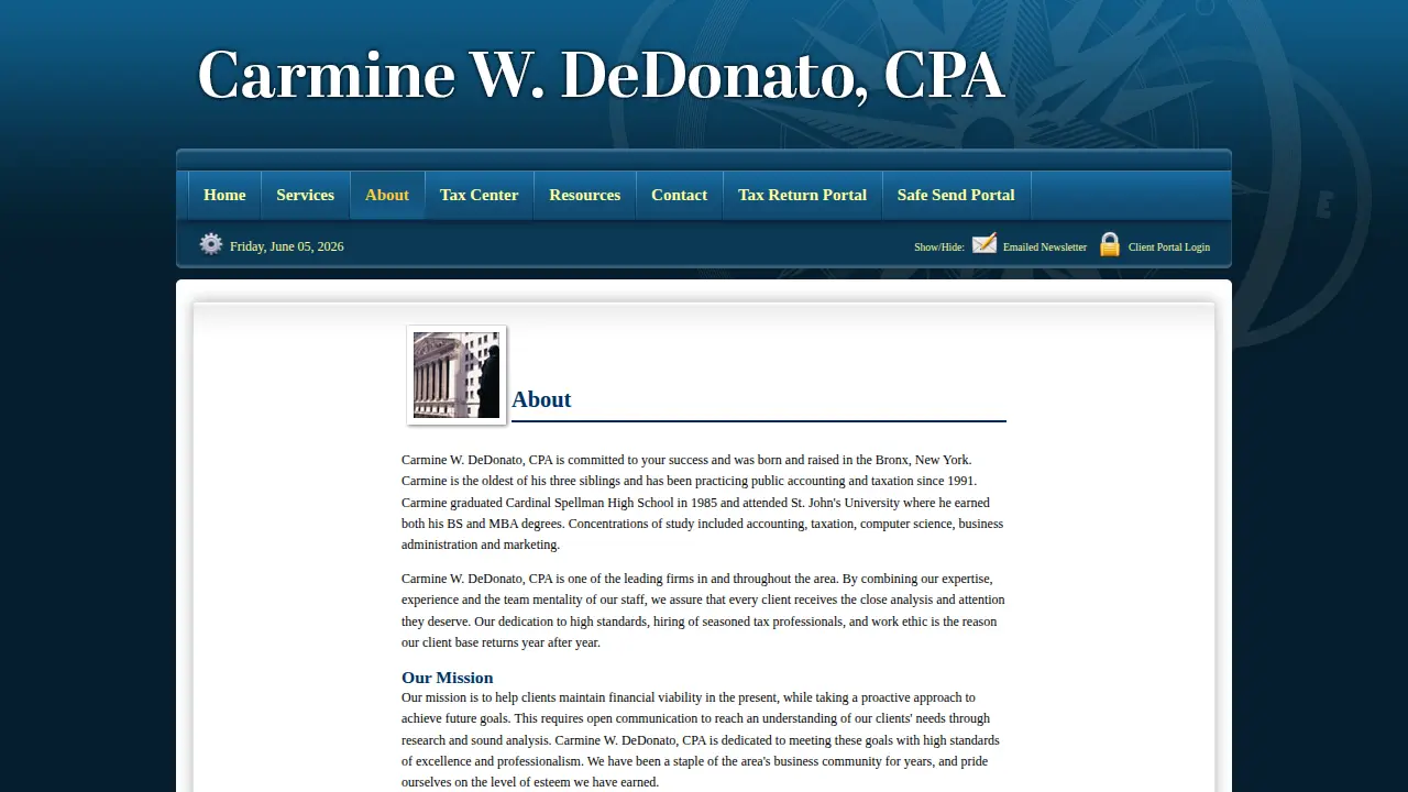 DeDonato Carmine W page