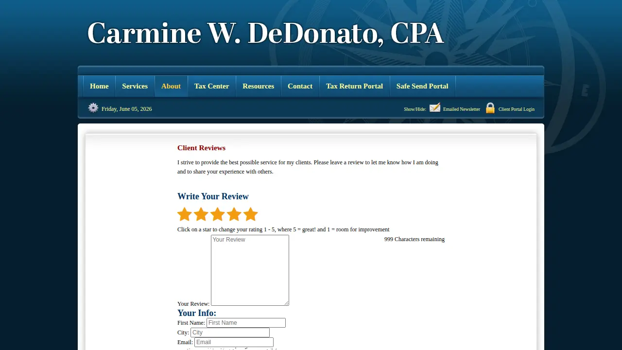 DeDonato Carmine W page
