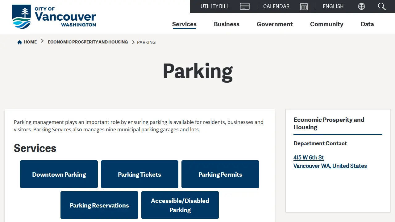 Vancouver Business Taxes page