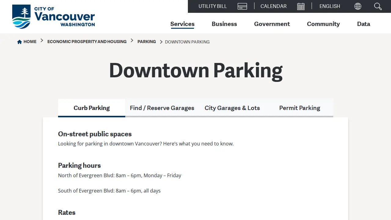 Vancouver Business Taxes page