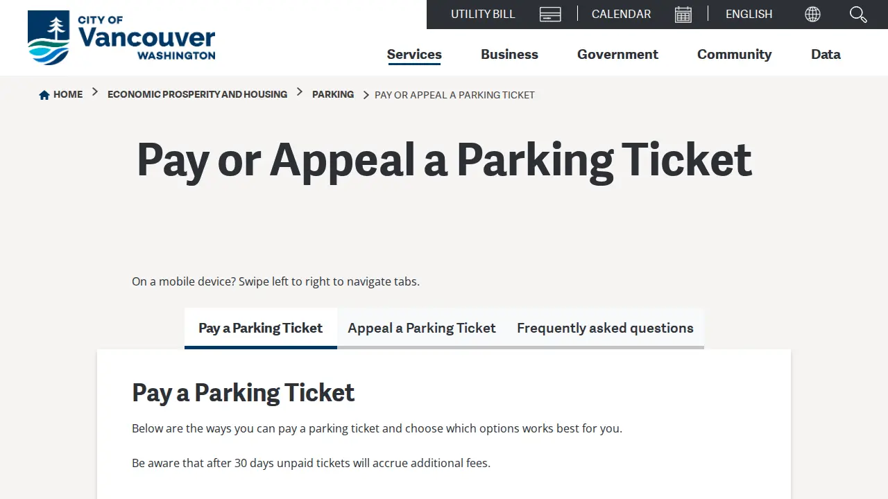 Vancouver Business Taxes page